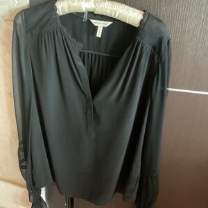 Rebecca Taylor Black Silk Blouse Size 10